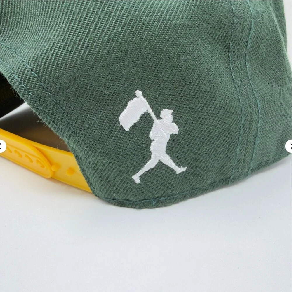 Baseballism Oakland Athletics 3 Up Snapback Hat Green Yellow One Size - Picture 6 of 11